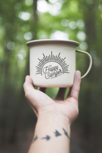 Converted van insurance - Happy Camper mug