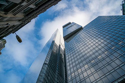 high rise city blocks