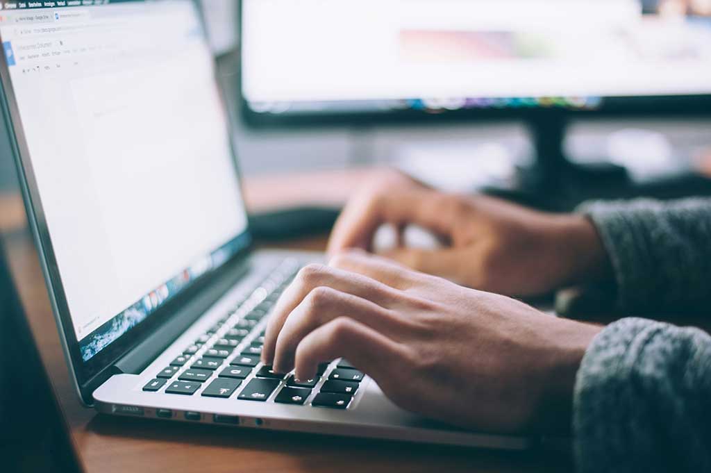 Woman on a laptop