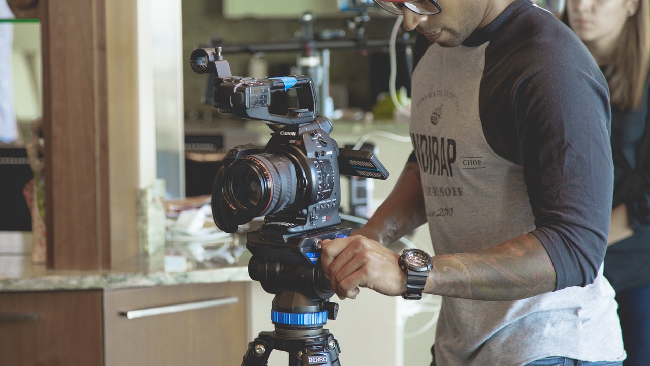 Film production insurance - Shows a camera man at work