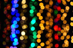 Colourful Christmas lights