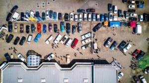 Cost of owning land in the UK - car park from above