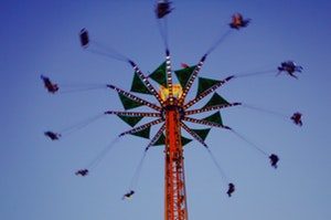 Swing ride at a fairground