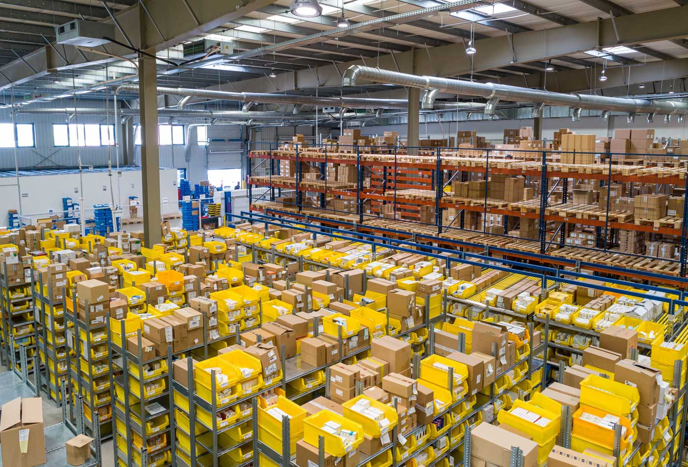 How to start a courier business - Shows the inside of a large warehouse