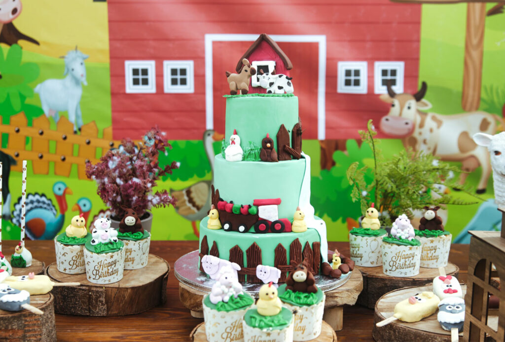 shows a close up image of kids party food 