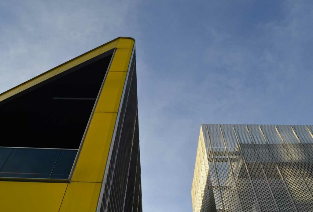 shows a top view of the london excel building